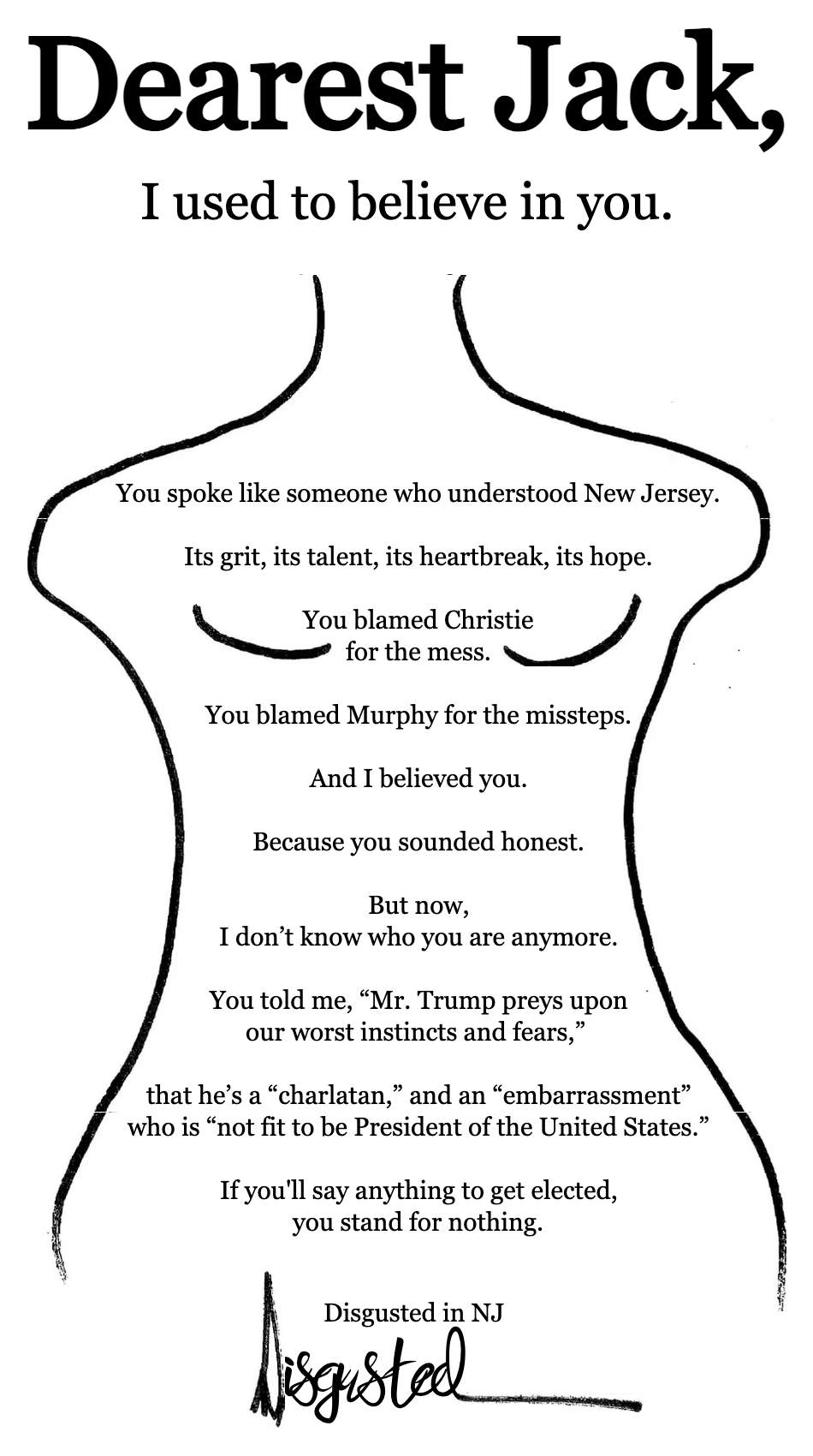 Letter to Jack Ciattarelli
